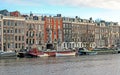 Beautiful panoramic view of Amsterdam, Holland, Netherlands Royalty Free Stock Photo